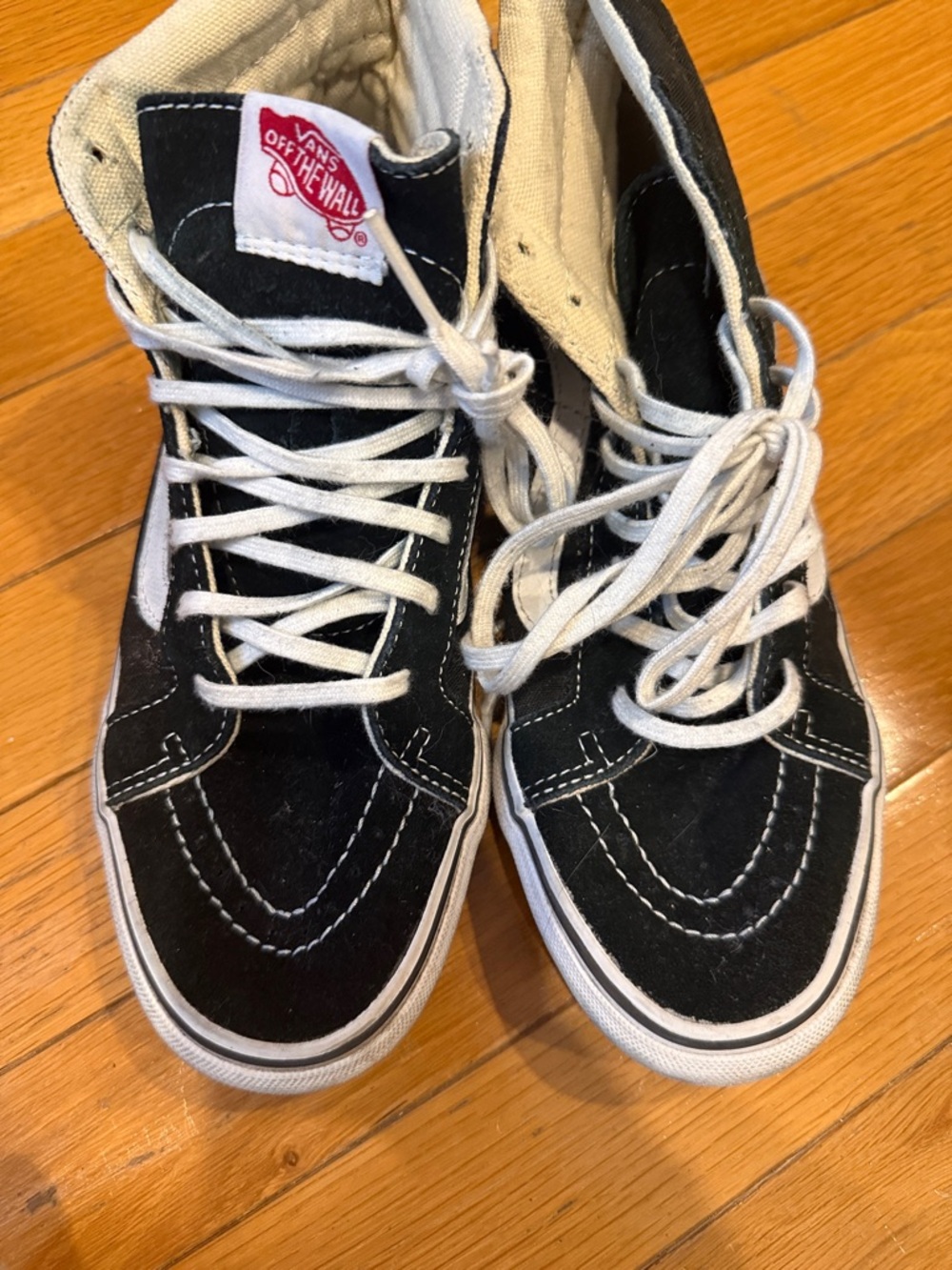 Vans Black and White High-Top Sneakers